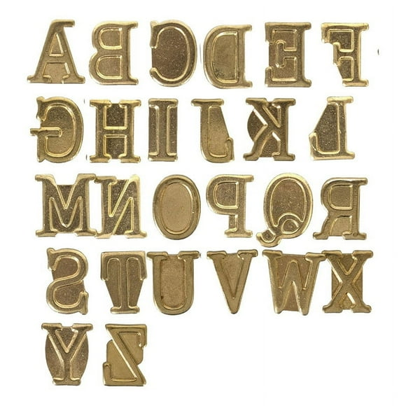 26 Pcs Ensemble d'Alphabets en Relief pour Marque et Personnalisation de Bois, Cuir et Autres Surfaces