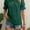 Dark Green, variant on Women's Elegant Ruffle Detail Blouse Short Sleeve Round Neck Top for Summer, Perfect for Office, Casual Outings, and Elegant Daily Wear