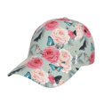 thumbnail image 1 of Fotbe Roses and Butterflies Gorro Clásico de Béisbol, Gorra Ajustable con Broche Snapback, Gorro de Exterior de Algodón Suave, 1 of 6