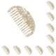 thumbnail image 3 of Soidarity Peine geométrico ligero y compacto para una cómoda experiencia de peinado y fácil de llevar Peine de tablero de acetato Jade White blanco jade 10piezas, 3 of 6