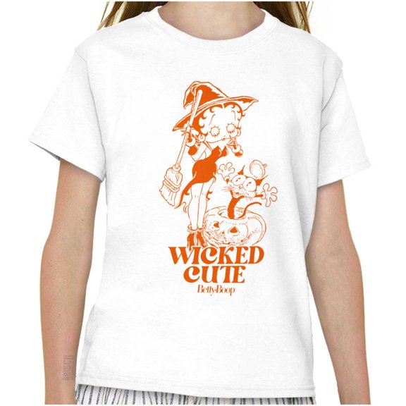 Halloween Betty Boop Wicked Cute Girls Kids T Shirt Tees Teen Brisco Brands L