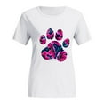 thumbnail image 2 of Herrnalise Women Printed Plus Size O-Neck T-Shirts Cat Print Short Sleeve Graphic Tee Tops, 2 of 4