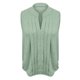 thumbnail image 4 of Top sin mangas con cuello en V y pliegues para mujer, poliéster-spandex, tallas S-XXL, elegante/casual, bloques de color, 4 of 5