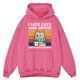 thumbnail image 4 of Sudadera con capucha de algodón estilo hip hop para hombre, ropa divertida de calle, estilo vintage, desgastada, con estampado "Me gustan los gatos y el café", informal, holgada, 4 of 5