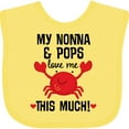 thumbnail image 3 of Inktastic Nonna and Pops Love Me Grandchild Boys or Girls Baby Bib, 3 of 4