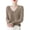 Khaki, variant on Breezora Women's Pure Wool V Neck Pullover Sweater Thermal Knit Base Layer for Cold Weather Casual Outfits L Size