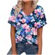 thumbnail image 1 of Camisetas Casuales de Manga Corta Plisada de la Moda de las Mujeres, Camiseta Cómoda de Poliéster para las Mujeres, Blusa de Primavera de Verano Lavado a Mano, 1 of 7