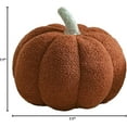 thumbnail image 4 of ZEN 3D Simulated Pumpkin Pillow Plush Pillow Sofa Cushion (11inch, Brown), 1 Count (Pack of 1), 4 of 9