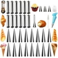 thumbnail image 1 of Kit de 35 Moldes de Acero Inoxidable para Cannoli y Cuernos de Crema con Formas Cónicas y Tubulares Antiadherentes, 1 of 5