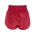 thumbnail image 5 of Conairie Sweat Shorts for Women Loose Quick Dry Stretch High Waisted Yoga Shorts with Built-In Liner Comfy Summer Beach Vacation Clothes with Pockets Red S, 5 of 5