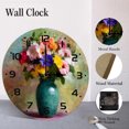 thumbnail image 4 of ZXCXRQFa Spring Colorful Flowers Round Wall Clock Daisy Silent Non Ticking Wooden Wall Clocks Battery Operated for Home Office School Decor,10 Inch, 4 of 7