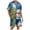 Blue, variant on XDZJLR Men's Christmas Pajamas Xmas Fashion Printed Short Sleeved Shorts Button Up Set Pjs Mens Pajamas Blue L