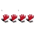 thumbnail image 3 of Eigraketly 1 par de guantes de ciclismo de verano a prueba de golpes con almohadilla gruesa, guantes de ciclismo de medio dedo para deporte, Rojo L 2piezas, 3 of 6