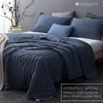 thumbnail image 6 of Kasentex  3-Piece Quilt Set Ultra Soft Microfiber Stone-Washed Lightweight All Season Blue King, 6 of 6