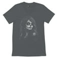 thumbnail image 5 of Web Sugar Skull V-Neck T-shirt Black White Monochrome Gothic Beauty Elegant Day of the Dead Dia de Los Muertos Tee, 5 of 7
