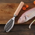 thumbnail image 5 of 1 Pcs Fish Scaler Brush, Stainless Steel Fish Scaler Remover Sawtooth Fish Scale Remove Tool for Kitchen Fish Cleaning Brush Scraper Kitchen Gadgets Accessories, 5 of 7