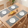 thumbnail image 3 of Unique Bargains 6 Pack Rectangle Plastic Washable Table Mats Dark Gray 17.7x11.8inch, 3 of 6