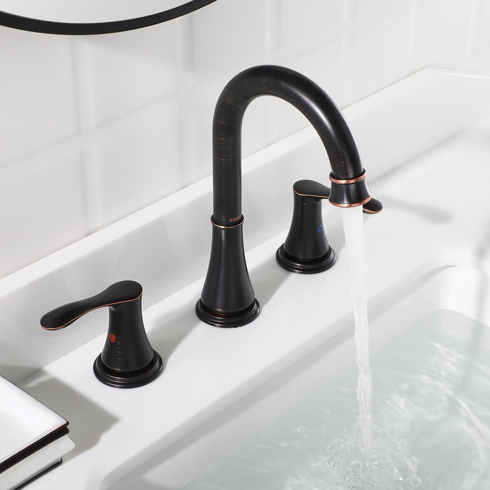 PARLOS Classic Durable Luxury Widespread 2-Handle Bathroom Sink Faucet, Oil Rubbed Bronze