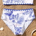thumbnail image 6 of mgoYE Girl Swimsuit Size 6 Toddler Baby Girls Swimsuit Two Piece Solid Color Stripe Swimwear Summer Beach Bikini Bathing Suit(White,6-7 Years), 6 of 7