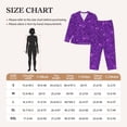 thumbnail image 4 of Hirioo Purple Glitter for Women's Pajama Sets 2 Piece Pjs Women's Long-Sleeved Pajama Set Button Down Sleepwear,S-XXL-X-Large, 4 of 7