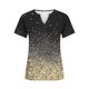 thumbnail image 5 of Tops Cortos para las Mujeres Impresas Blusas Botón Camiseta Manga Corta Cuello en V, Top de Moda para Primavera Verano, 5 of 5