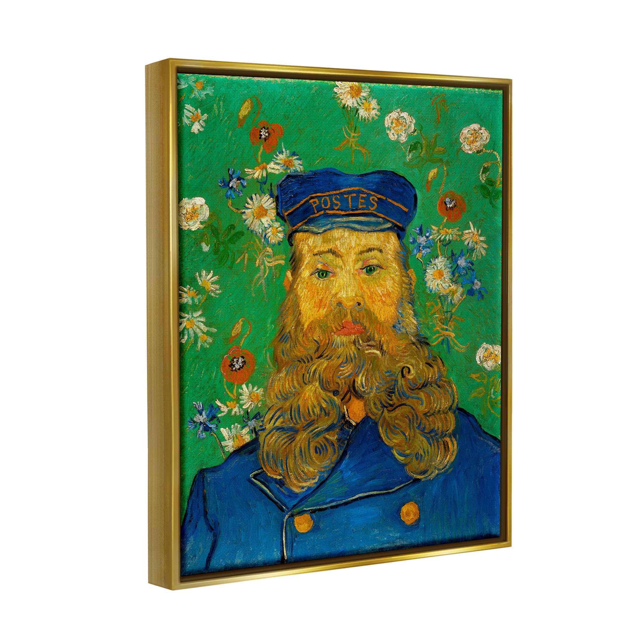Portrait Of Joseph Roulin Van Gogh Botanical & Floral Painting Metallic Gold Framed Art Print Wall Art
