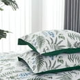 thumbnail image 4 of Sleep Zone Queen Size Comforter Set Bed in a Bag, 7 Pieces Soft and Cooling Comforter Down Alternative Quilted Comforter, Breathable and Easy Washable (Tropical Plants Green, Queen), 4 of 8