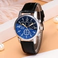 thumbnail image 3 of Clearance Jewelry Under $5 VerPetridure Blue-ray glass neutral quartz simulates wrist epidermal Leather Strap watch, 3 of 3