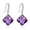 Purple, variant on Fashion Square CZ Purple Cubic Zirconia Dangle Drop Earrings Platinum Plated Crystal Costume Jewelry for Women (Purple) WE030