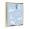 thumbnail image 3 of Stupell Industries Meowzel Tov Seasonal Cats Animals Painting Gold Floater Framed Canvas Art Print Wall Art, 25 x 31, 3 of 9