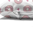 thumbnail image 4 of Donut Pet Bed, Pastel Colored Dessert Sweets Sprinkles and Hearts Valentine's Day Theme Print, Resistant Pad for Dogs and Cats Cushion with Removable Cover, 24" x 39", Pink and White, by Ambesonne, 4 of 4