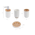 thumbnail image 3 of Four Piece Ribbed Bathroom Vanity Accessory Set White - 6, 3 of 5