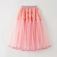 thumbnail image 6 of Weebloom Long Skirts For Little Girls Floral Layered Tutu Skirt For Party Pink 6-7 Years, 6 of 6