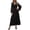 Black 05, variant on Karymi Sundress Satin Wrap V Neck Maxi Dress, Long Balloon Lantern Sleeve Ruched Empire Waist Flowy A Line Long Dress