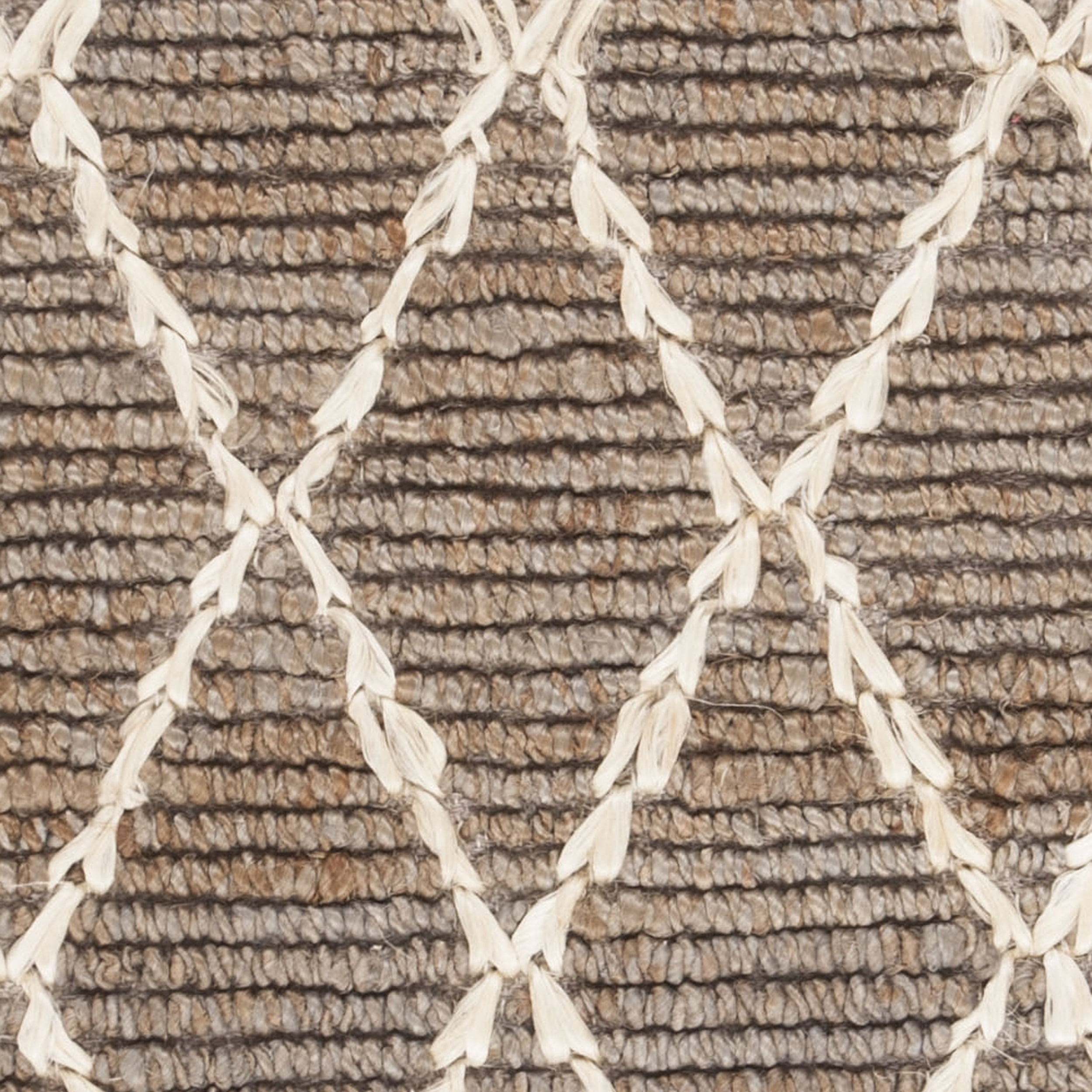 SAFAVIEH Natural Fiber Ingram Geometric Runner Rug, Natural/Grey, 2'6" x 8'
