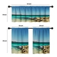 thumbnail image 4 of LALILO Kitchen Curtains and Valances Set of 3 36" Rocks Window Treatment Tiers for Window Decor, 4 of 5