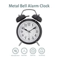 thumbnail image 3 of Reloj Despertador Con Campana De Metal, Movimiento Silencioso, Luz Nocturna, Despertador De Escritorio Para Estudiantes, 3 of 7