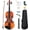 Matte-3, variant on SolaceHue 1/2 Violin, Full Size Acoustic Fiddle, Matte Finish Beginner Kit with Hard Case, Bow, Rosin, Shoulder Rest, Bridge, Extra Strings
