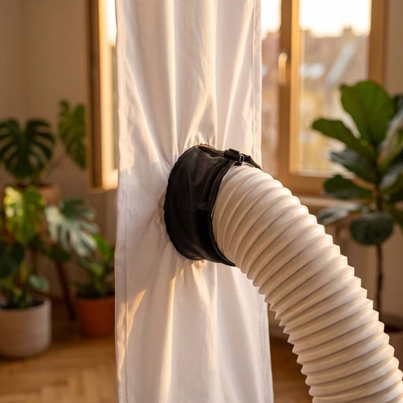 Portable AC Window Vent Kit Cloth Hose Sliding Panel Sealing Cover for Mobile Air Conditioner Hot Air Exhaust
