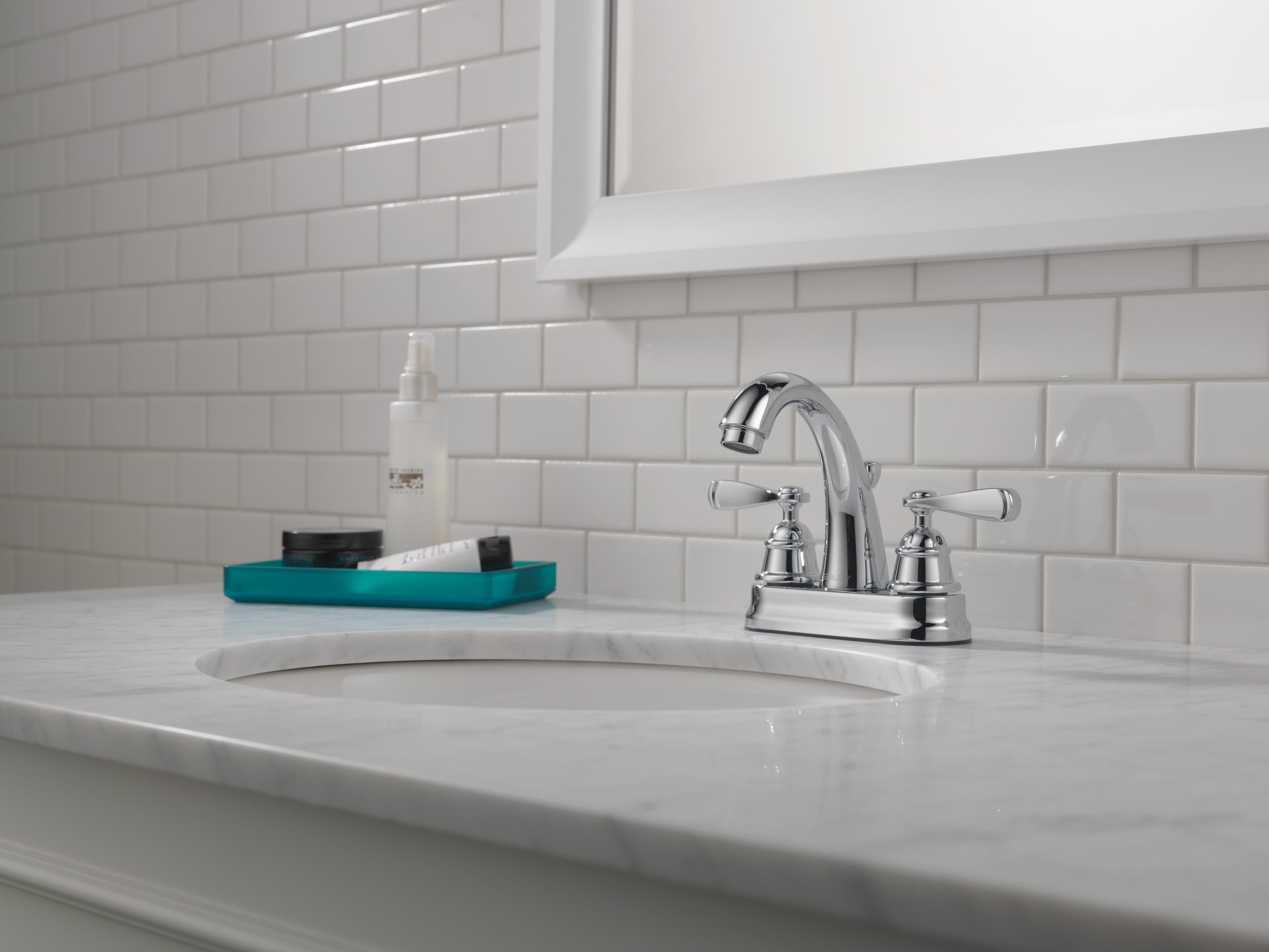 Peerless Centerset Two Handle Bathroom Faucet in Chrome