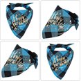 thumbnail image 3 of Birthday Dog Bandana, Double Sided Cotton Triangle Washable Reversible Plaid Painting Scarf for Small Medium Large Dogs, Unisex, Cats and Pets, 3 of 5