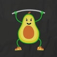 thumbnail image 2 of Avocado Weightlifter T-Shirt | Cute Vegetarian Black Tee Gift, 2 of 5