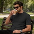 thumbnail image 4 of Fexilor Men's Short Sleeve Henley Shirts,Textured Jacquard Casual Button-Up Tops, 4 of 7