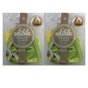 Edible Easter Grass and Bunnies 1 oz. Bag Set of 2 Grass Candy Perfect for Decorating Cakes Easter Spring Basket Fillers and DIY Crafts Variety Flavor in 1 Pack (Green Apple and Banana)