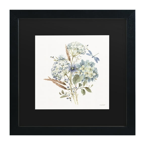 Lisa Audit 'Bohemian Blue 06 on white' Matted Framed Art