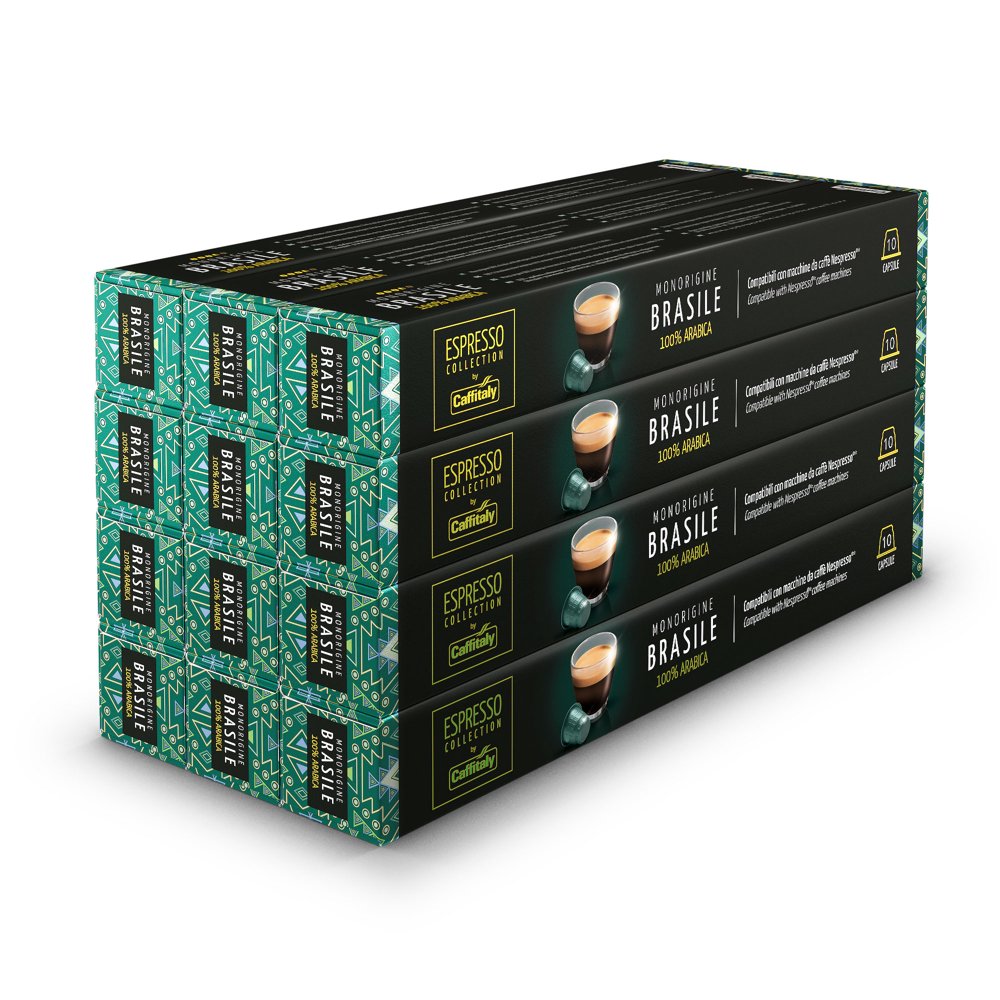 Caffitaly Coffee Pods Compatible with Nespresso Medium Roast Brasile