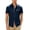 Dark Blue, variant on Conairie Men 4th of July Shirts American Flag Print Short Sleeve Button Down Collared Shirt Loose Casual Work Tee Pullover Outfits Dark Blue L