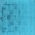 thumbnail image 1 of Ahgly Company Indoor Square Oriental Light Blue Industrial Area Rugs, 6' Square, 1 of 4