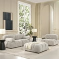 thumbnail image 5 of Marcel 36" Modular Modern Cocktail Ottoman Pebble Gray Corduroy, 5 of 8