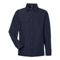 thumbnail image 4 of Harriton M72 Unisex Flex Twill Overshirt-Dark Navy-5XL, 4 of 6